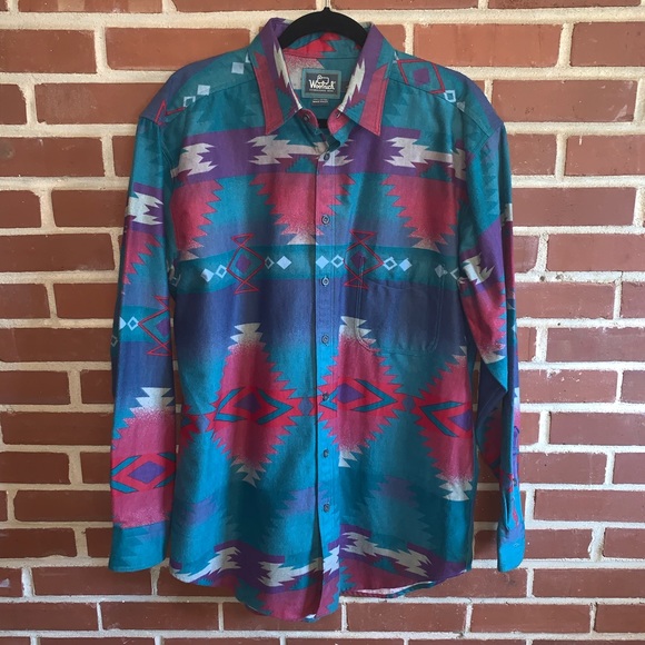 Woolrich Other - Vintage Woolrich Aztec Long Sleeve Button Up Shirt
